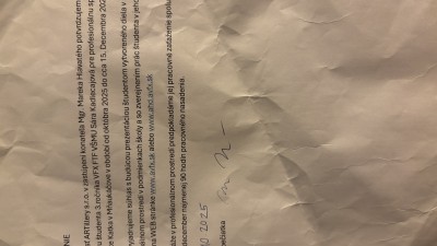 Potvrdenie o začatí stáže LS